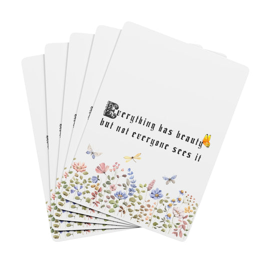 Edward Scissorhands Quote Poker Playing Cards — “Everything Has Beauty” Card Deck