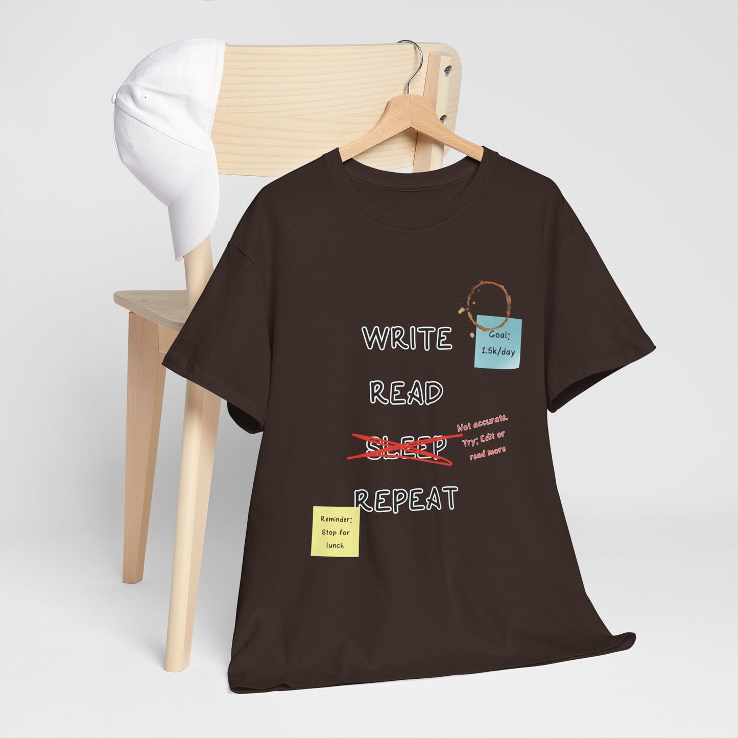 Write, Read, Sleep, Repeat Tee - Perfect for Book Lovers, Creative Minds, and Gift for Writers, Read Addicts, and Educators