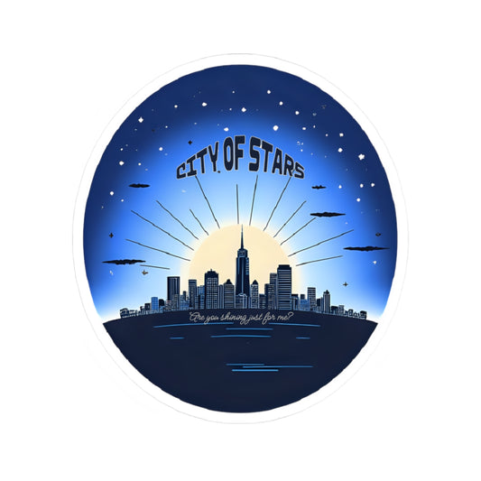 La La Land City of Stars Kiss-Cut Sticker