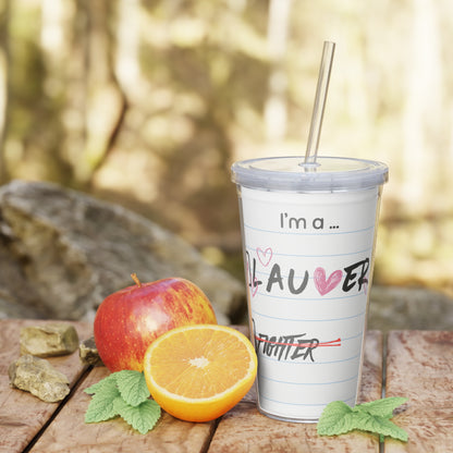 Laufey Fan Plastic Tumbler with Straw — Music-Inspired Acrylic Travel Cup