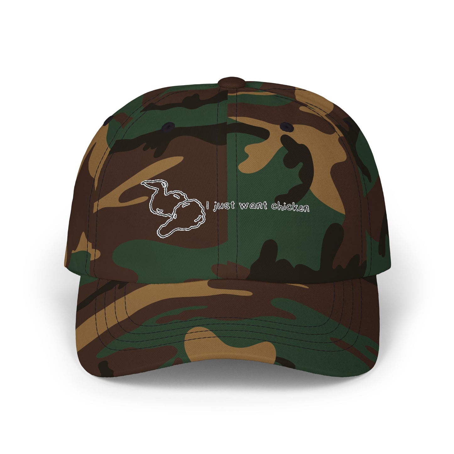 "I just want chicken" Quote Dad Cap