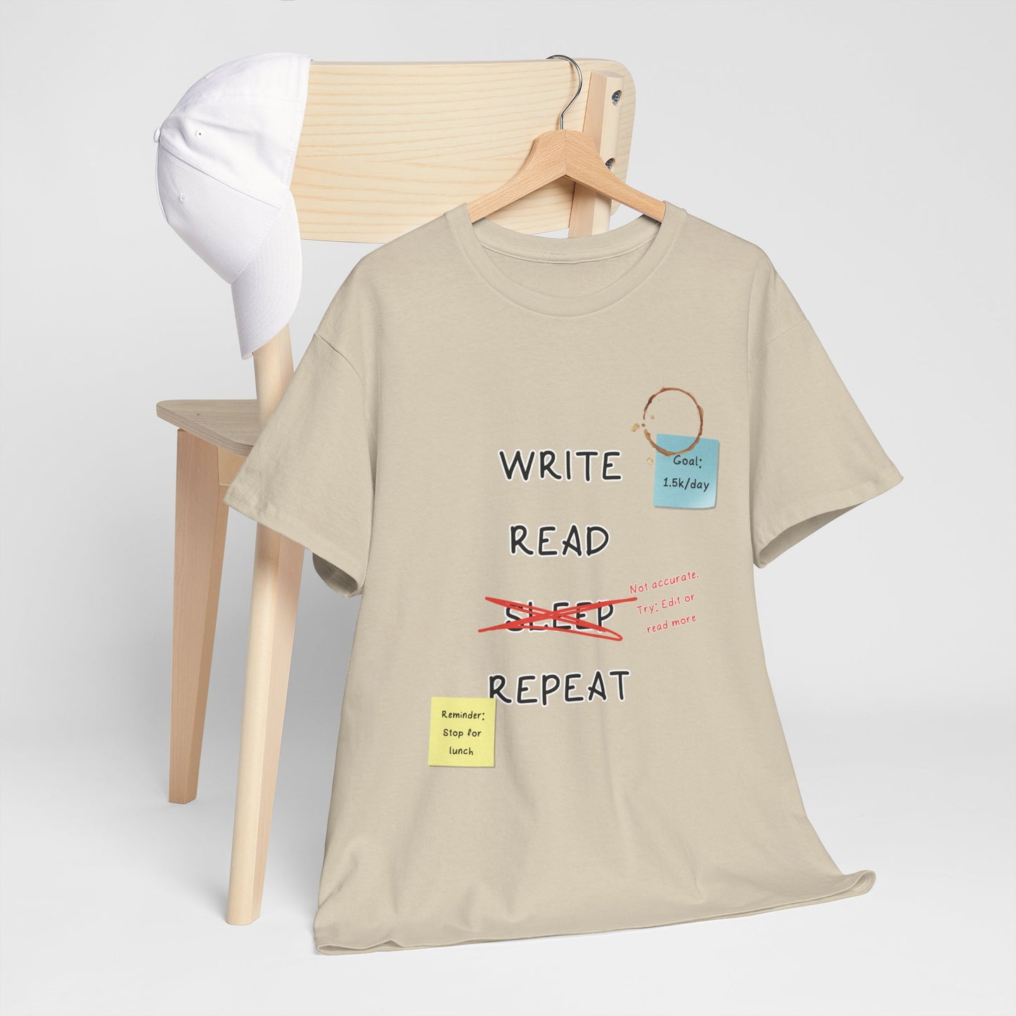 Write, Read, Sleep, Repeat Tee - Perfect for Book Lovers, Creative Minds, and Gift for Writers, Read Addicts, and Educators