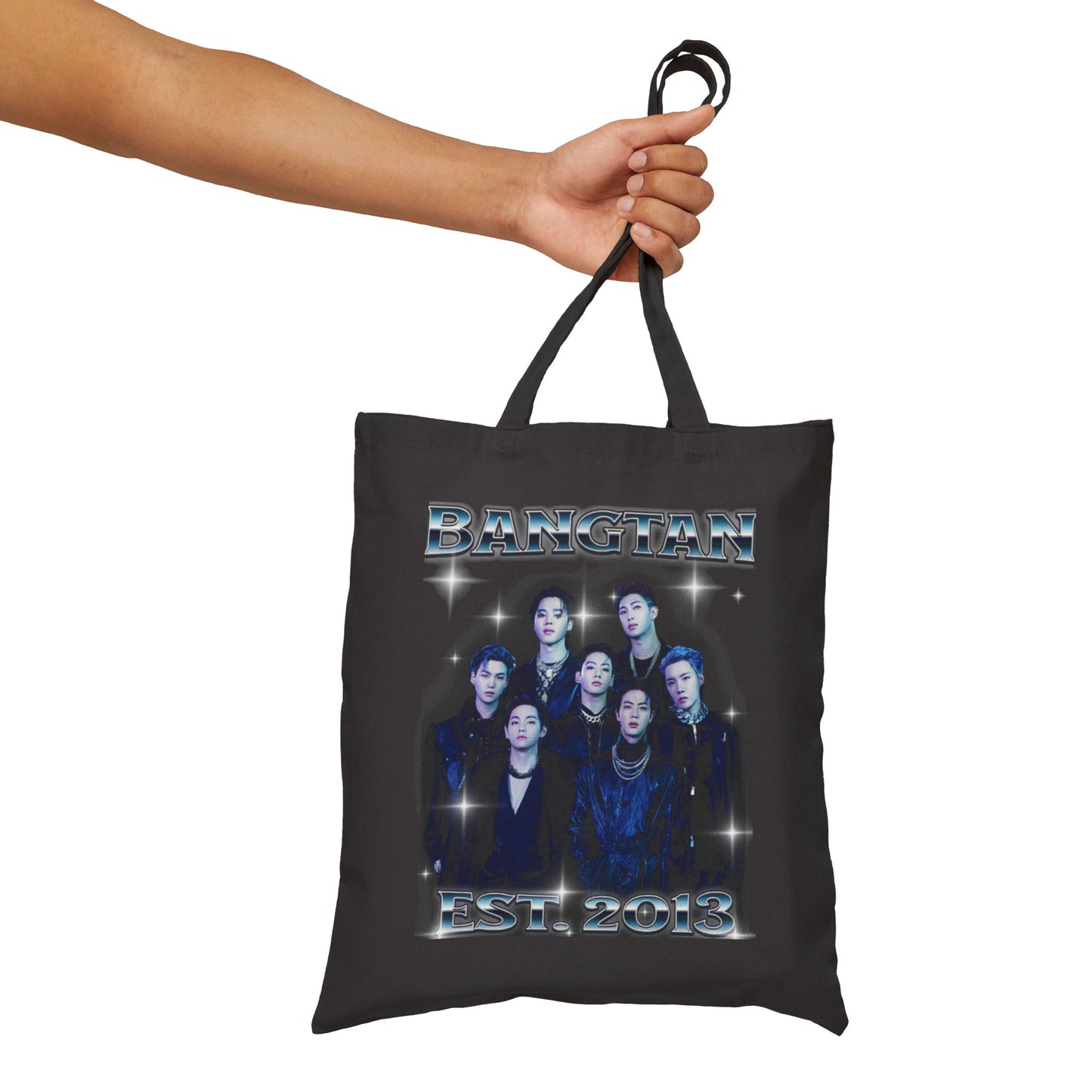 BTS Vintage Portrait Graphic Canvas Tote