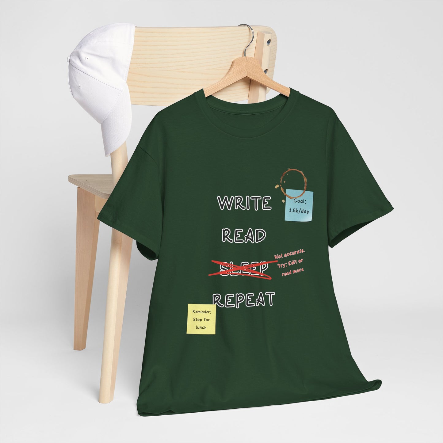 Write, Read, Sleep, Repeat Tee - Perfect for Book Lovers, Creative Minds, and Gift for Writers, Read Addicts, and Educators