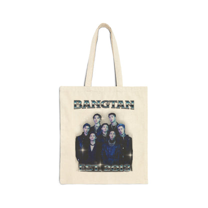 BTS Vintage Portrait Graphic Canvas Tote
