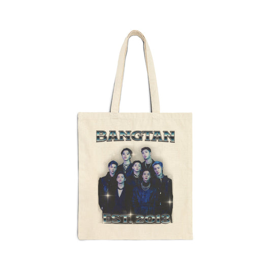 BTS Vintage Portrait Graphic Canvas Tote