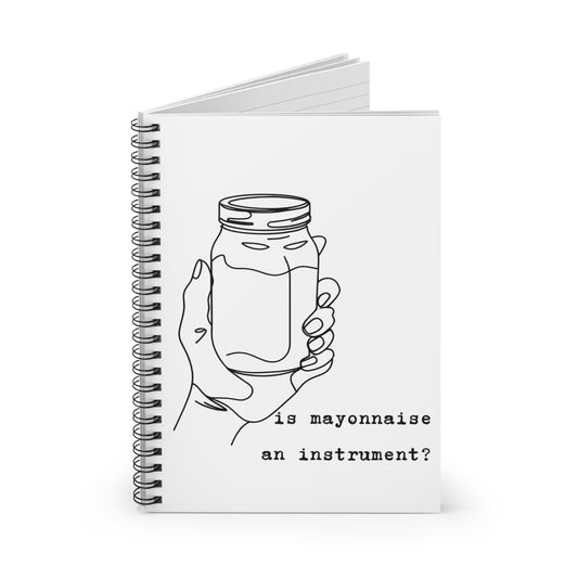 Patrick Star "Is mayonnaise an instrument?" Quote Spiral Notebook