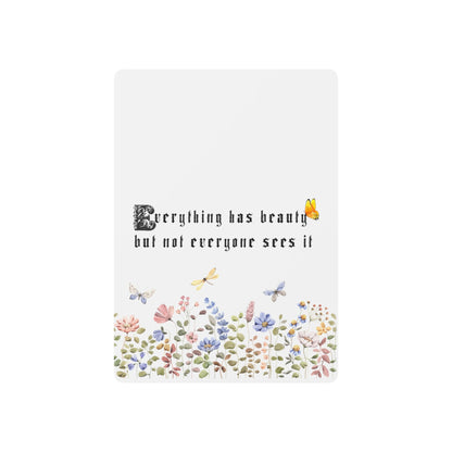 Edward Scissorhands Quote Poker Playing Cards — “Everything Has Beauty” Card Deck