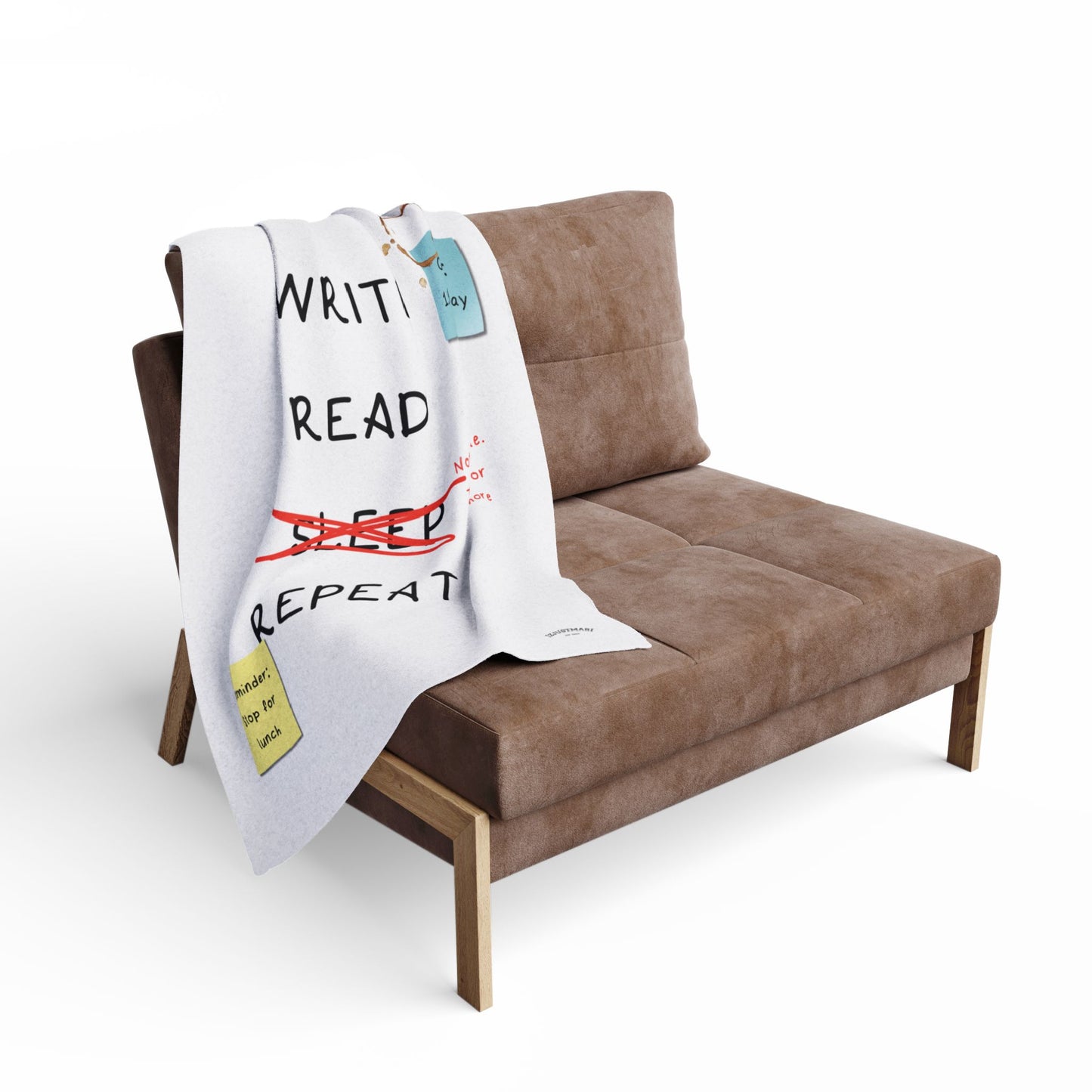 Write, Read, Sleep, Repeat Cozy Arctic Fleece Blanket – Perfect for Writers and Authors