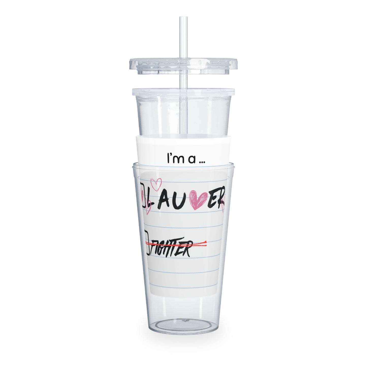 Laufey Fan Plastic Tumbler with Straw — Music-Inspired Acrylic Travel Cup