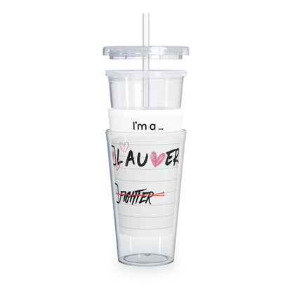 Laufey Fan Plastic Tumbler with Straw — Music-Inspired Acrylic Travel Cup