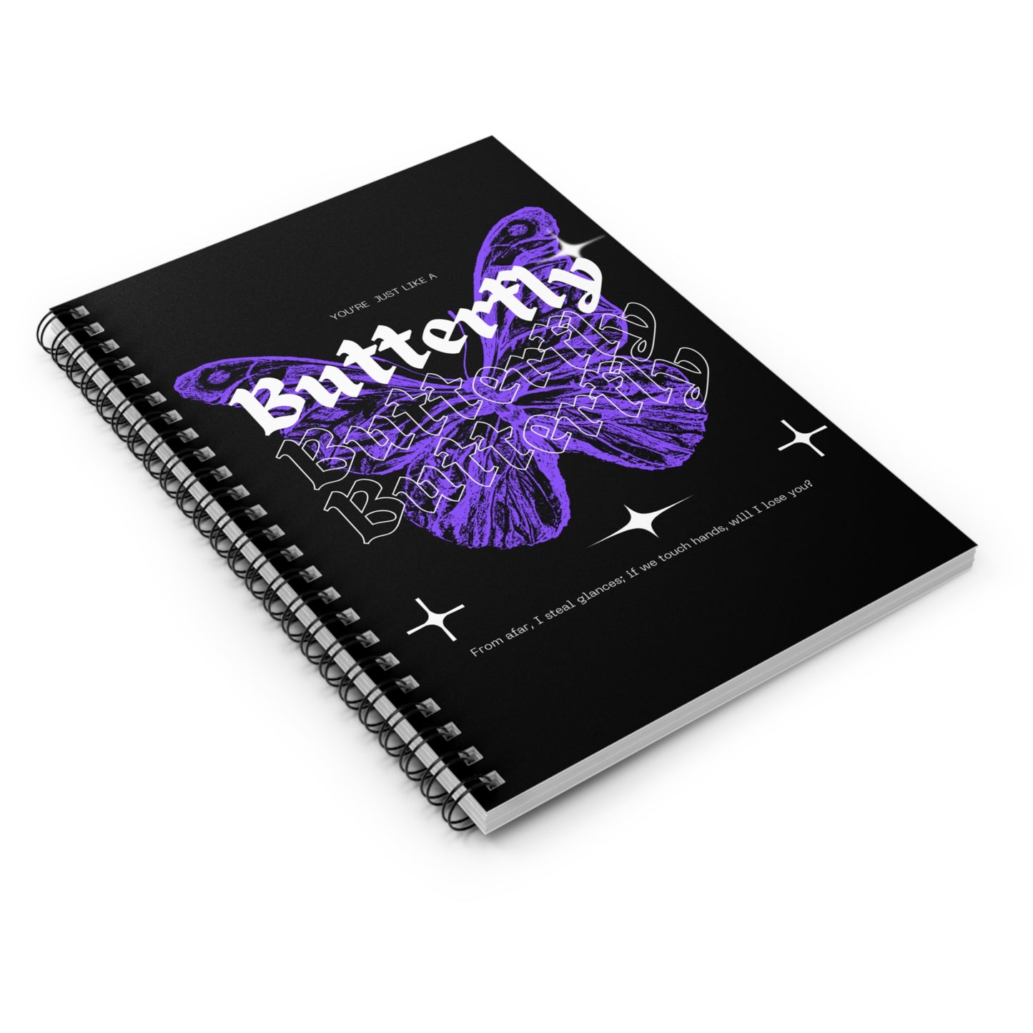 BTS Suga Butterfly Lyric Spiral Notebook