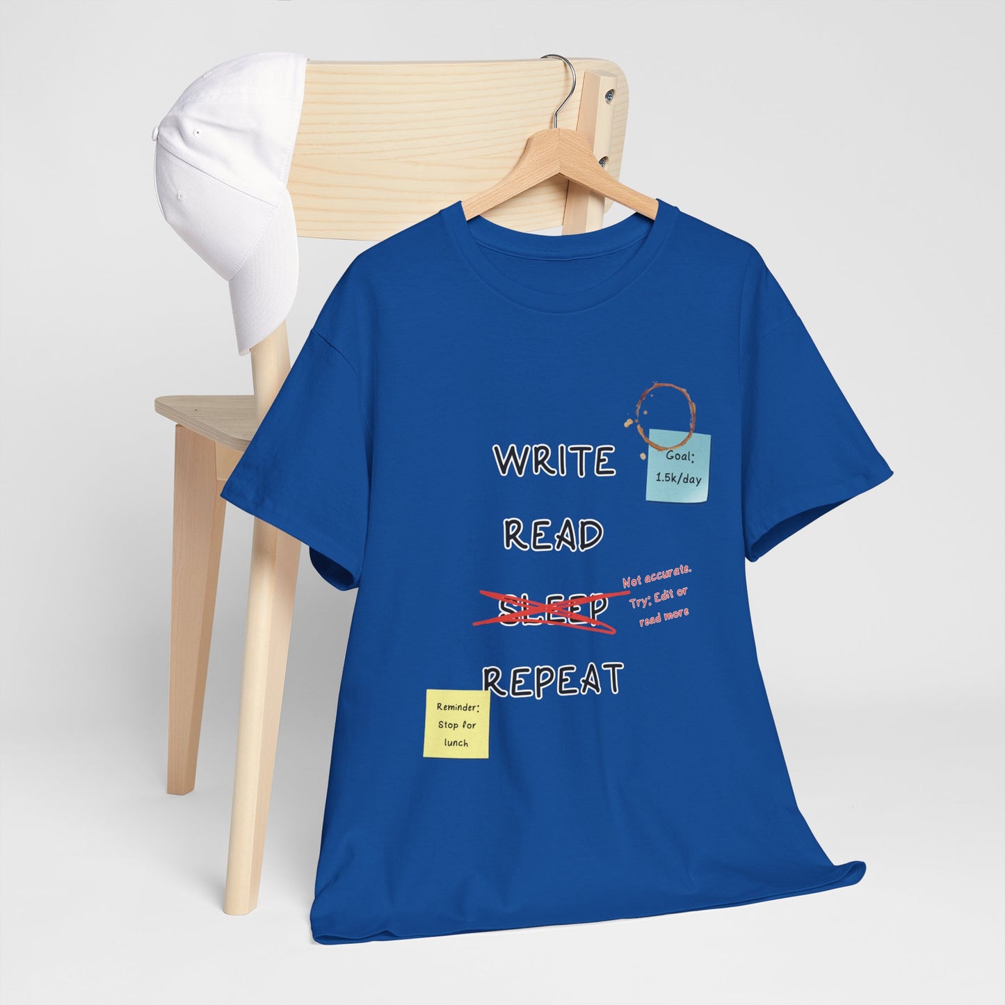 Write, Read, Sleep, Repeat Tee - Perfect for Book Lovers, Creative Minds, and Gift for Writers, Read Addicts, and Educators