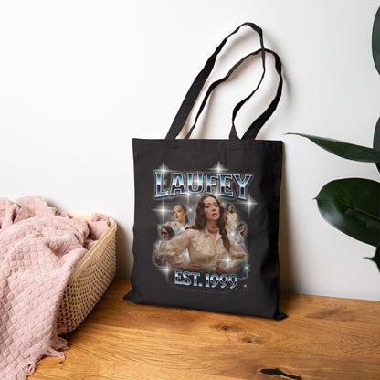'Laufey' Vintage Portrait Graphic Canvas Tote for Laufey Fans