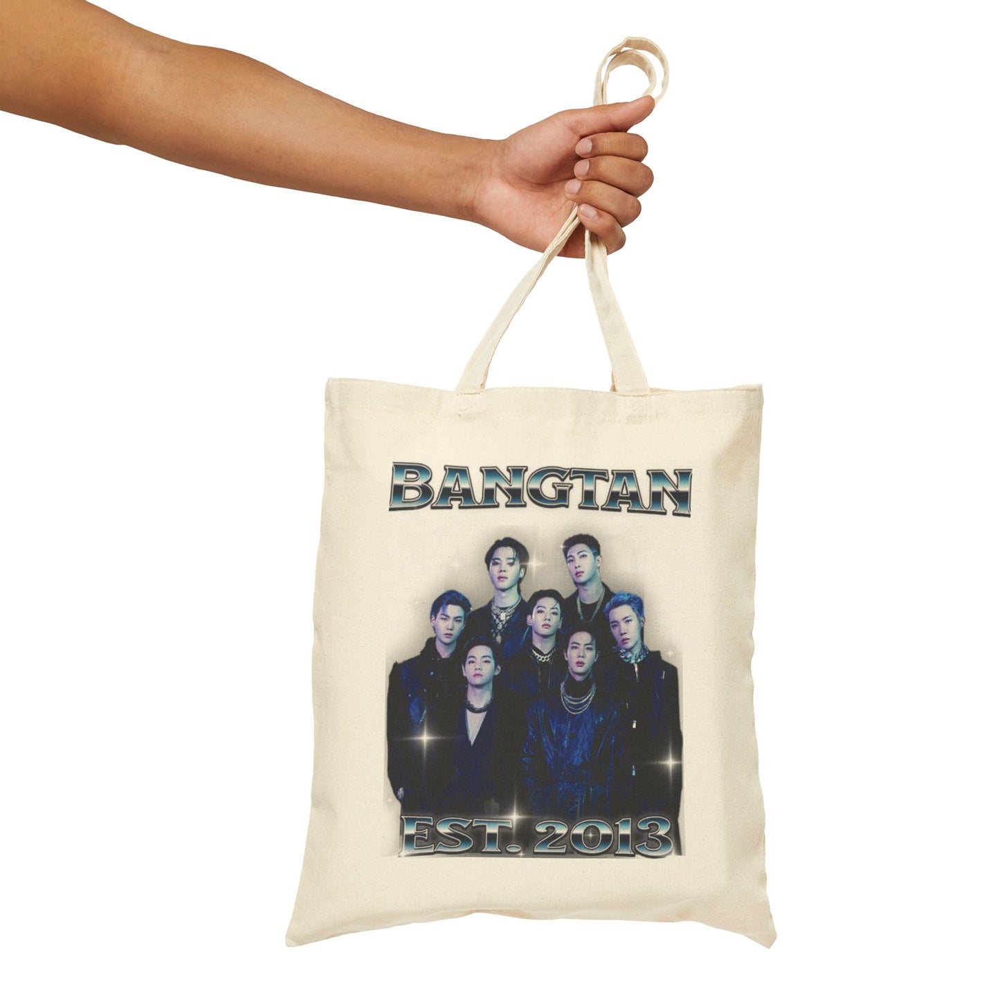 BTS Vintage Portrait Graphic Canvas Tote
