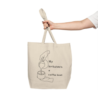 Tote Bag Coffee Bean Birthstone Design