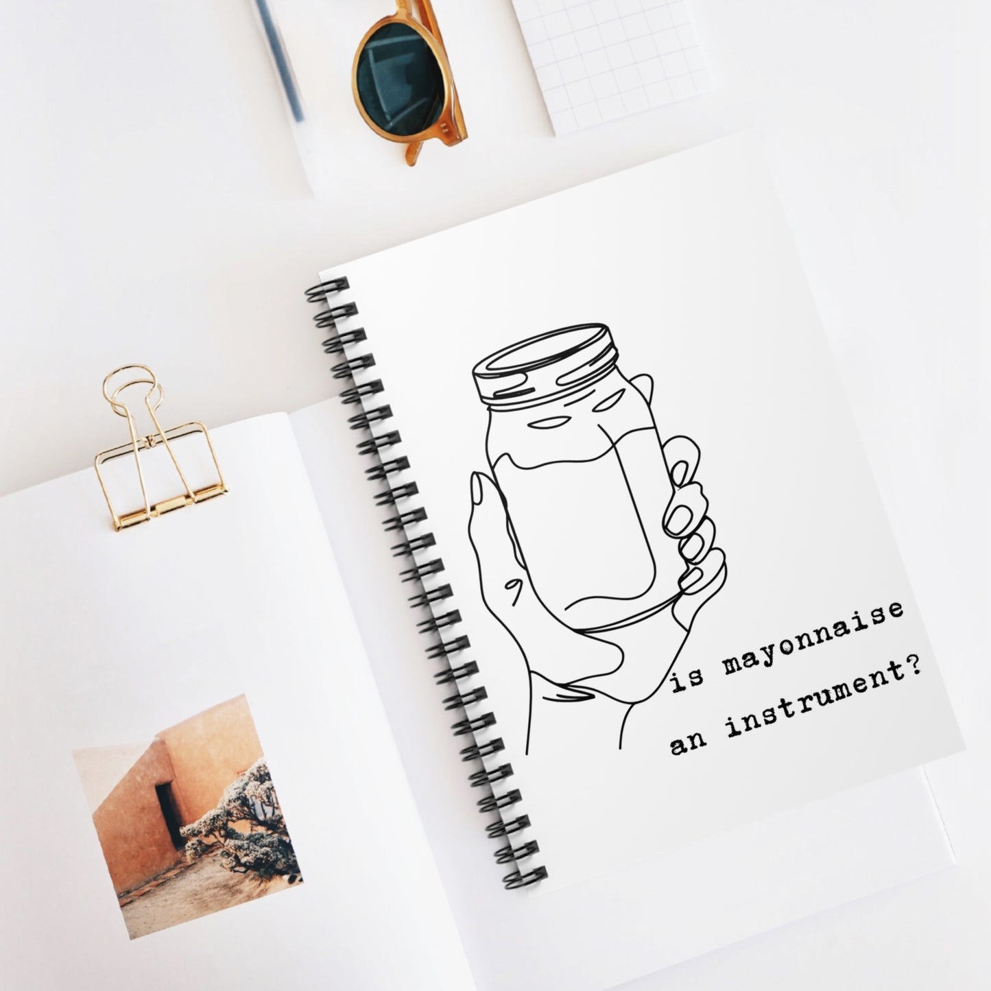 Patrick Star "Is mayonnaise an instrument?" Quote Spiral Notebook