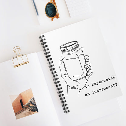 Patrick Star "Is mayonnaise an instrument?" Quote Spiral Notebook