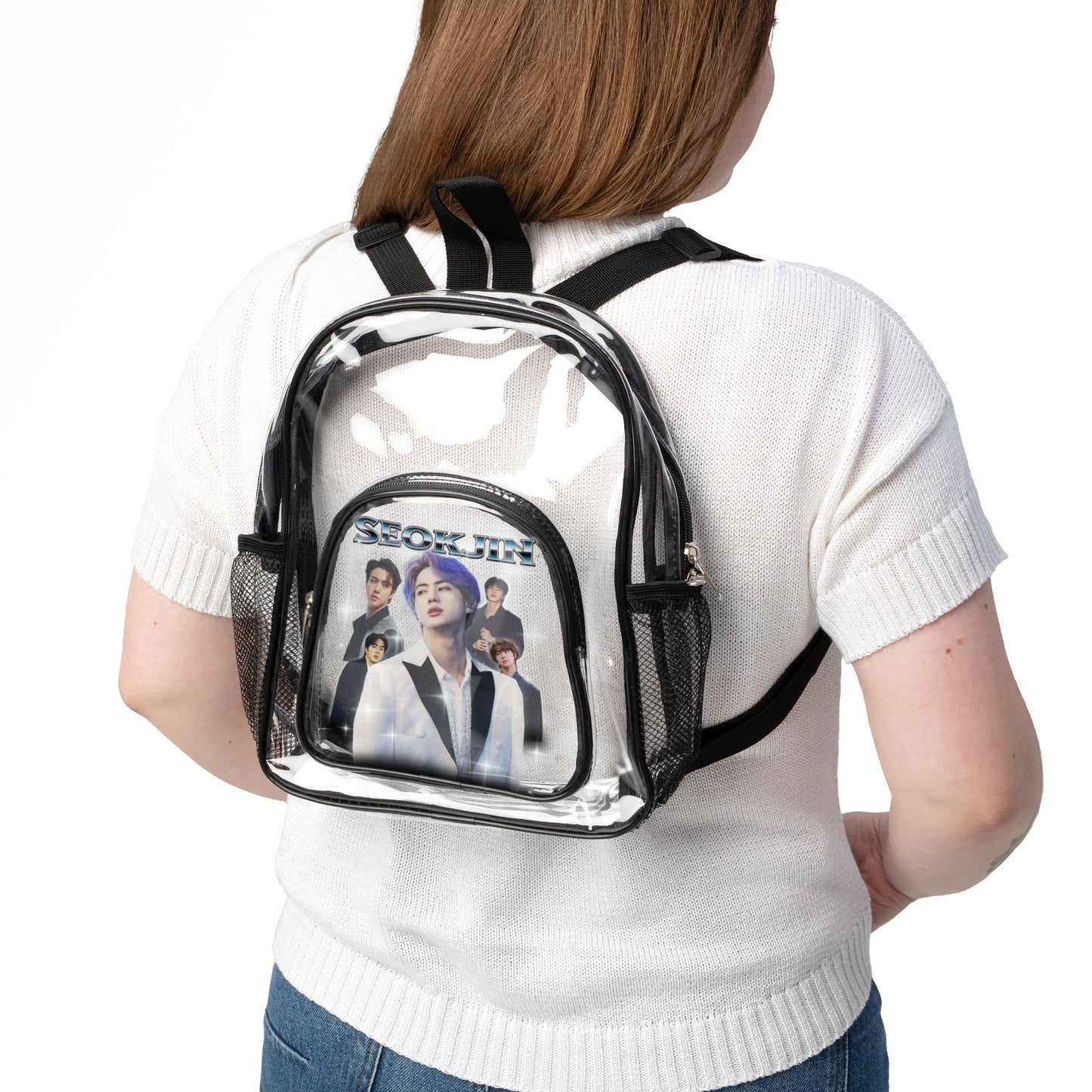 Seokjin Clear Stadium Backpack — Concert-Ready Clear Backpack for Fans
