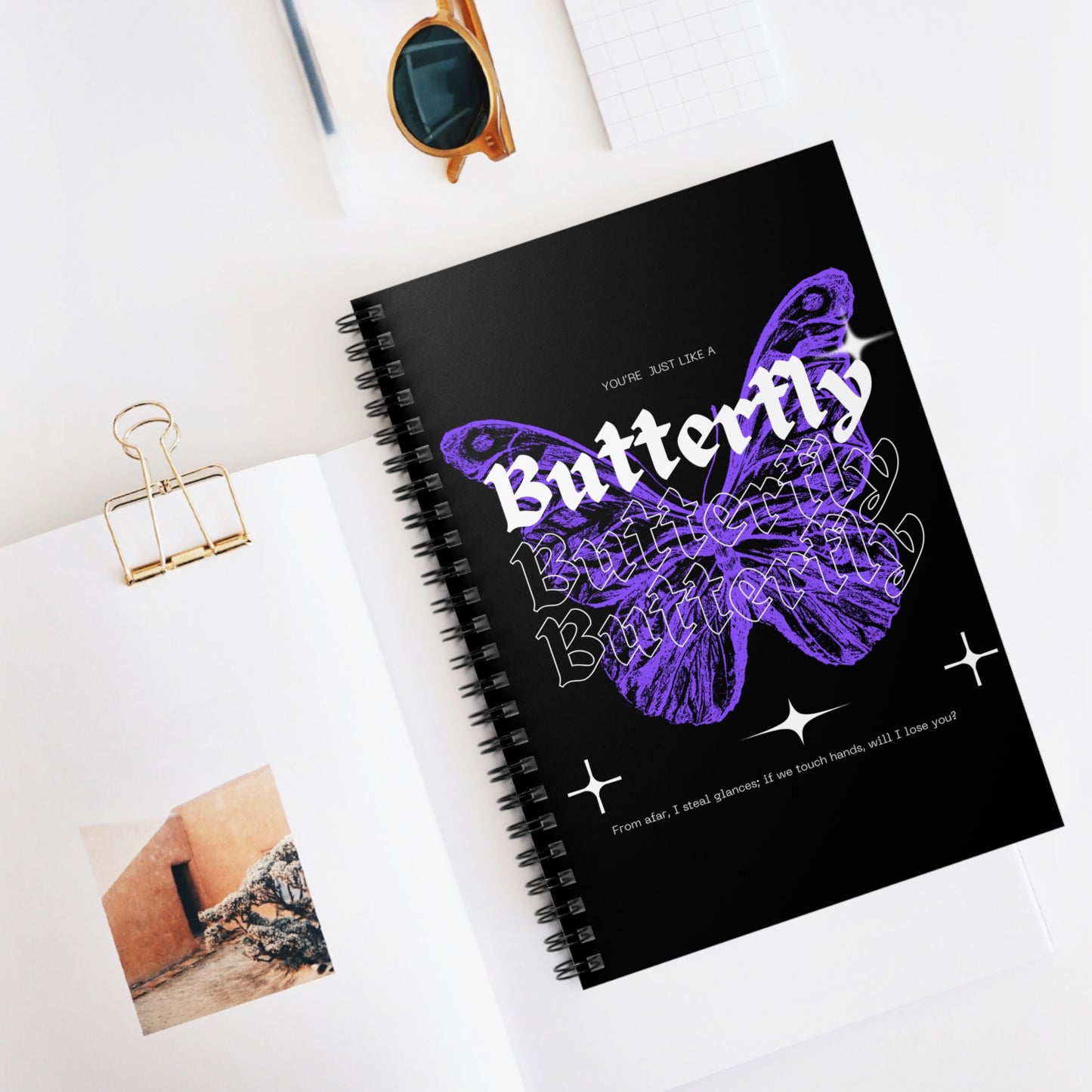 BTS Suga Butterfly Lyric Spiral Notebook