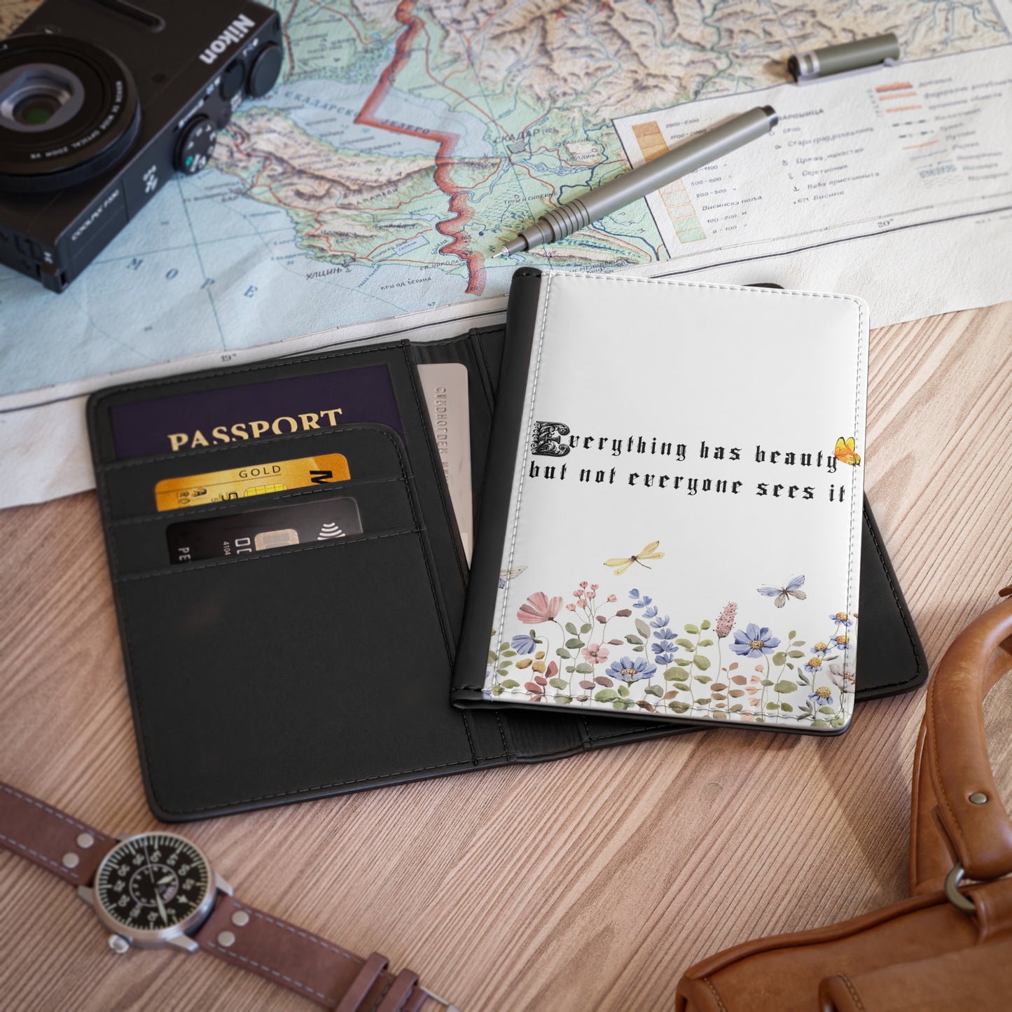 Passport Cover — “Everything Has Beauty, But Not Everyone Sees It” Edward Scissorhands Quote