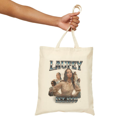 'Laufey' Vintage Portrait Graphic Canvas Tote for Laufey Fans