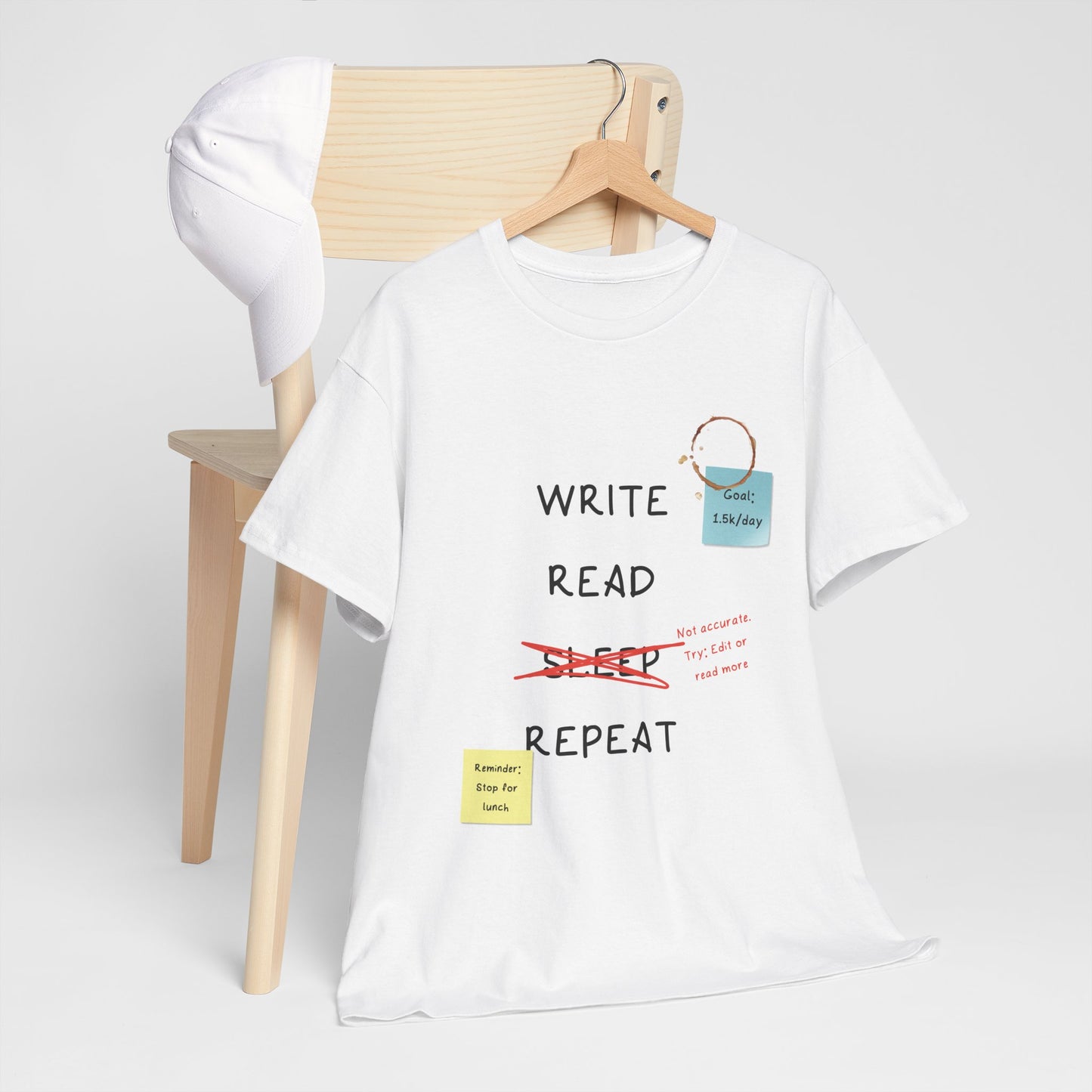 Write, Read, Sleep, Repeat Tee - Perfect for Book Lovers, Creative Minds, and Gift for Writers, Read Addicts, and Educators