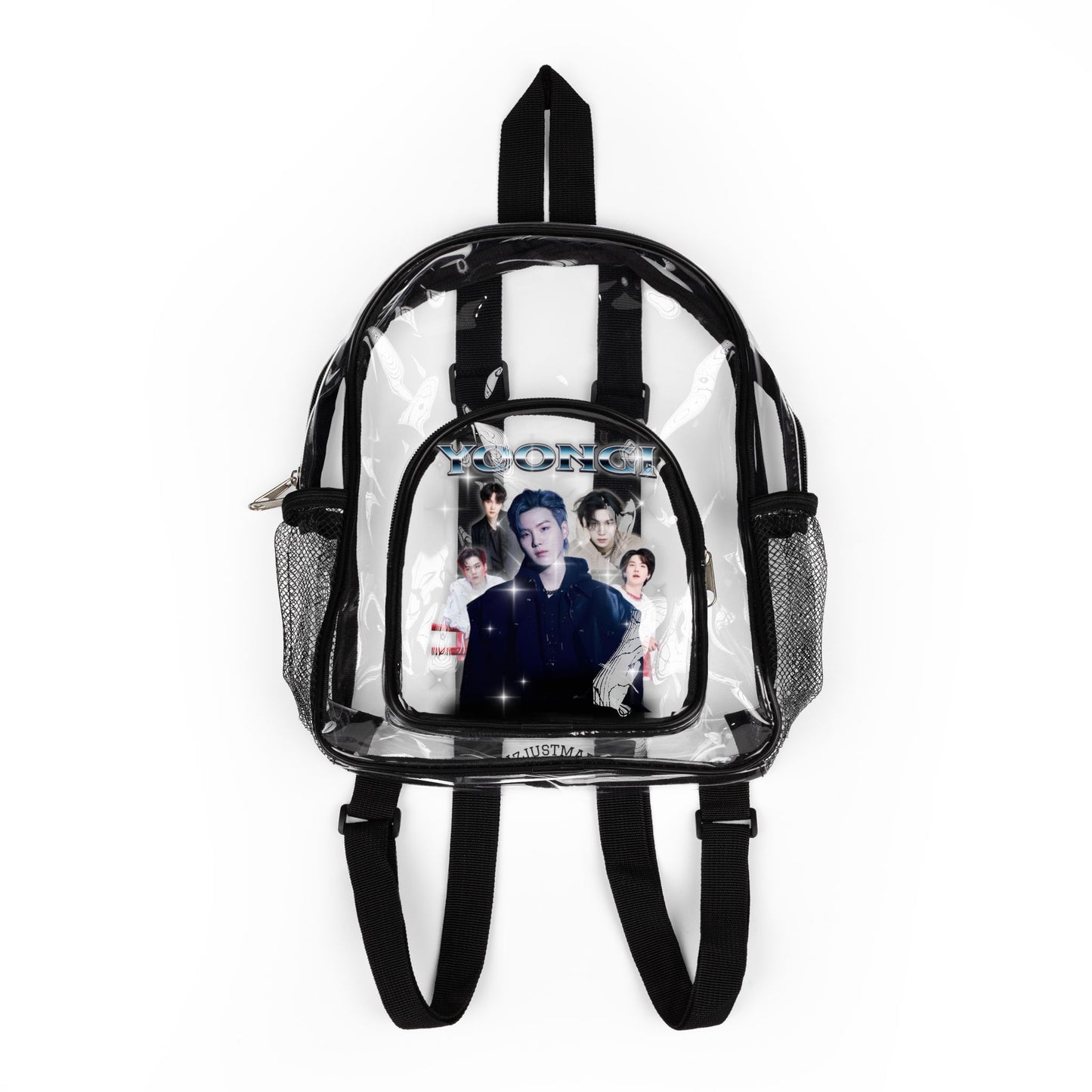 Yoongi Clear Stadium Backpack — Concert-Ready Clear Backpack for Fans