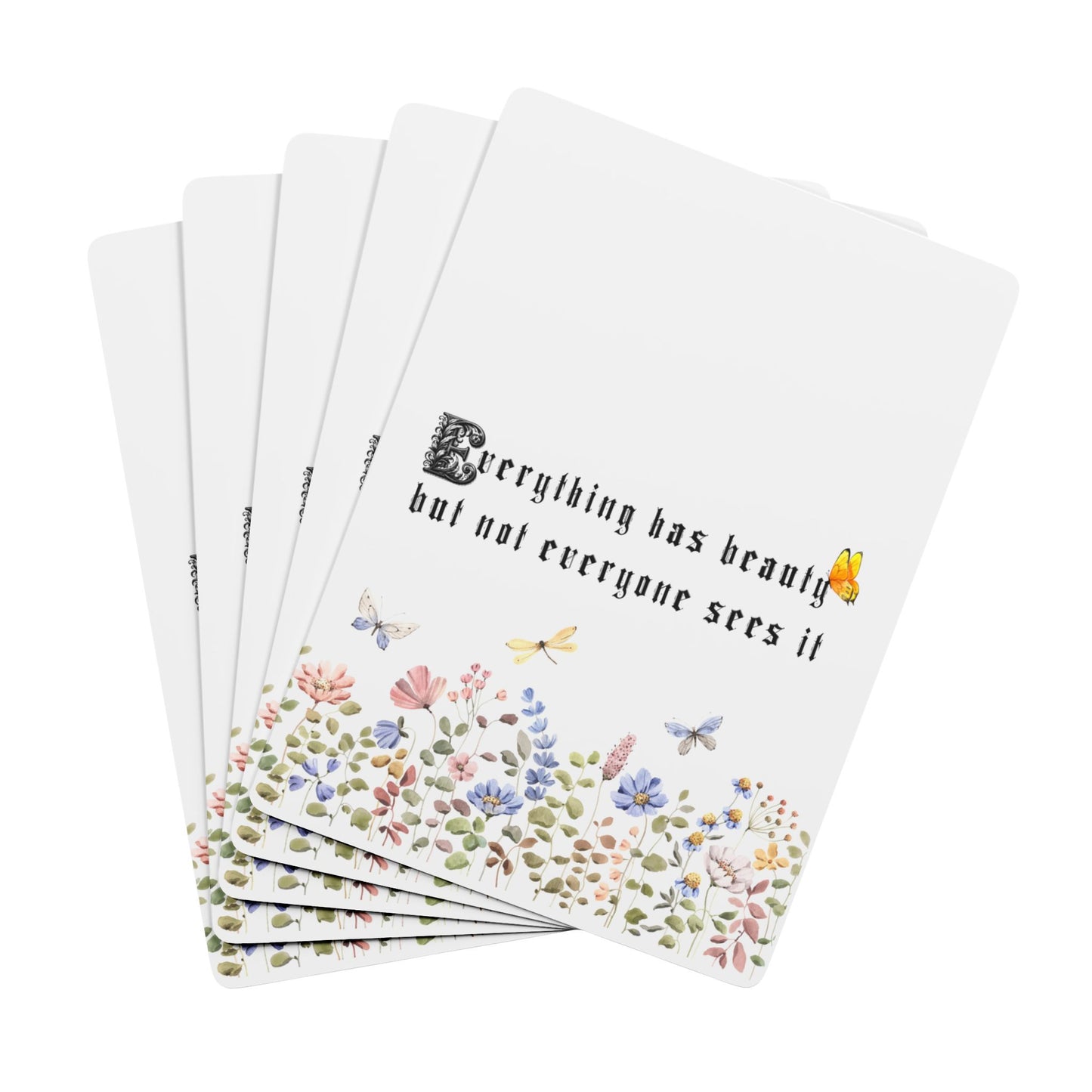 Edward Scissorhands Quote Poker Playing Cards — “Everything Has Beauty” Card Deck