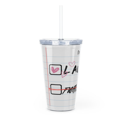 Laufey Fan Plastic Tumbler with Straw — Music-Inspired Acrylic Travel Cup