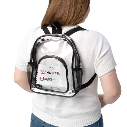 Laufey Clear Stadium Backpack — Concert-Ready Clear Backpack for Fans
