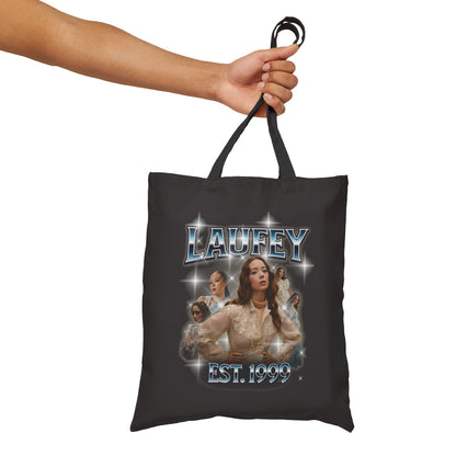 'Laufey' Vintage Portrait Graphic Canvas Tote for Laufey Fans