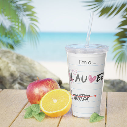 Laufey Fan Plastic Tumbler with Straw — Music-Inspired Acrylic Travel Cup