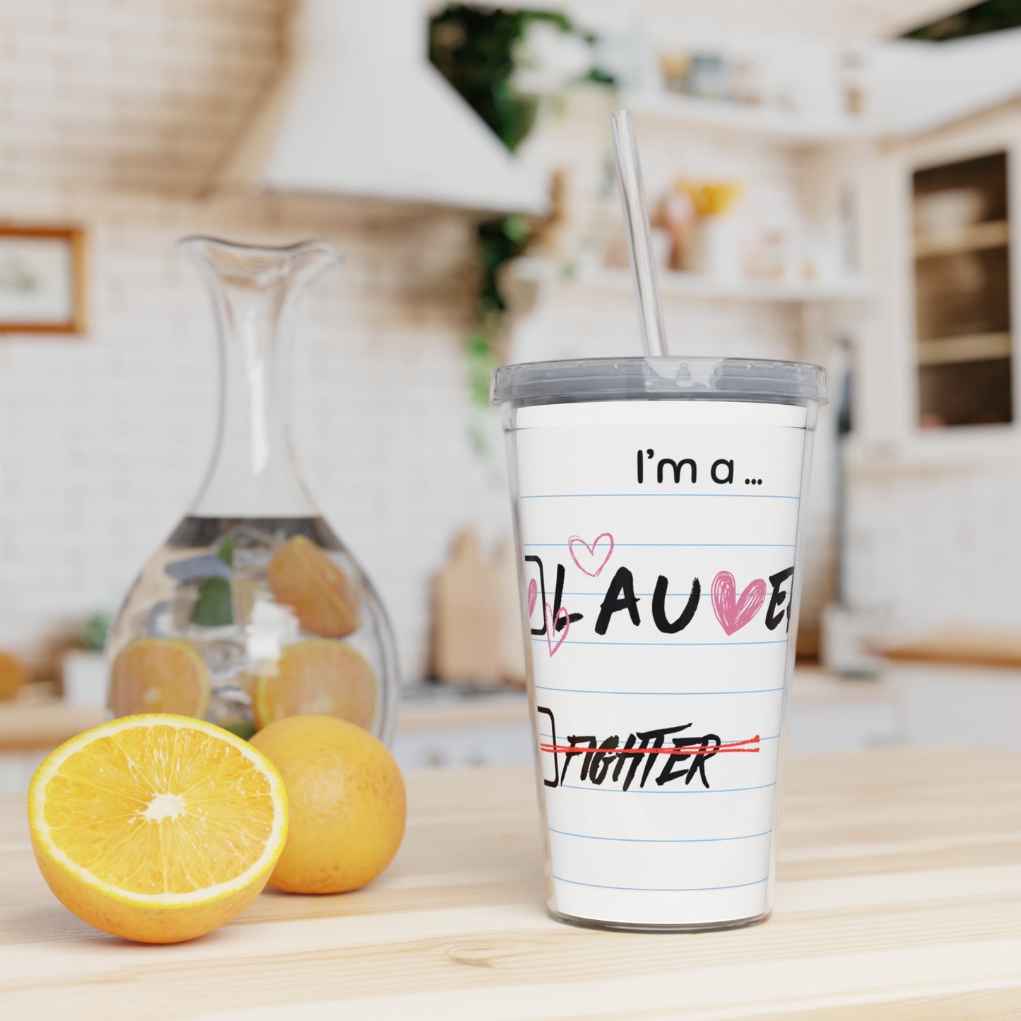 Laufey Fan Plastic Tumbler with Straw — Music-Inspired Acrylic Travel Cup