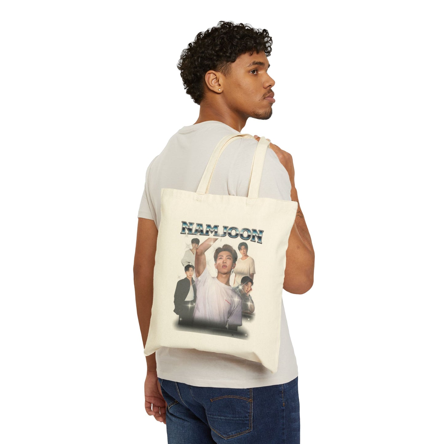 Namjoon Vintage Portrait Graphic Canvas Tote