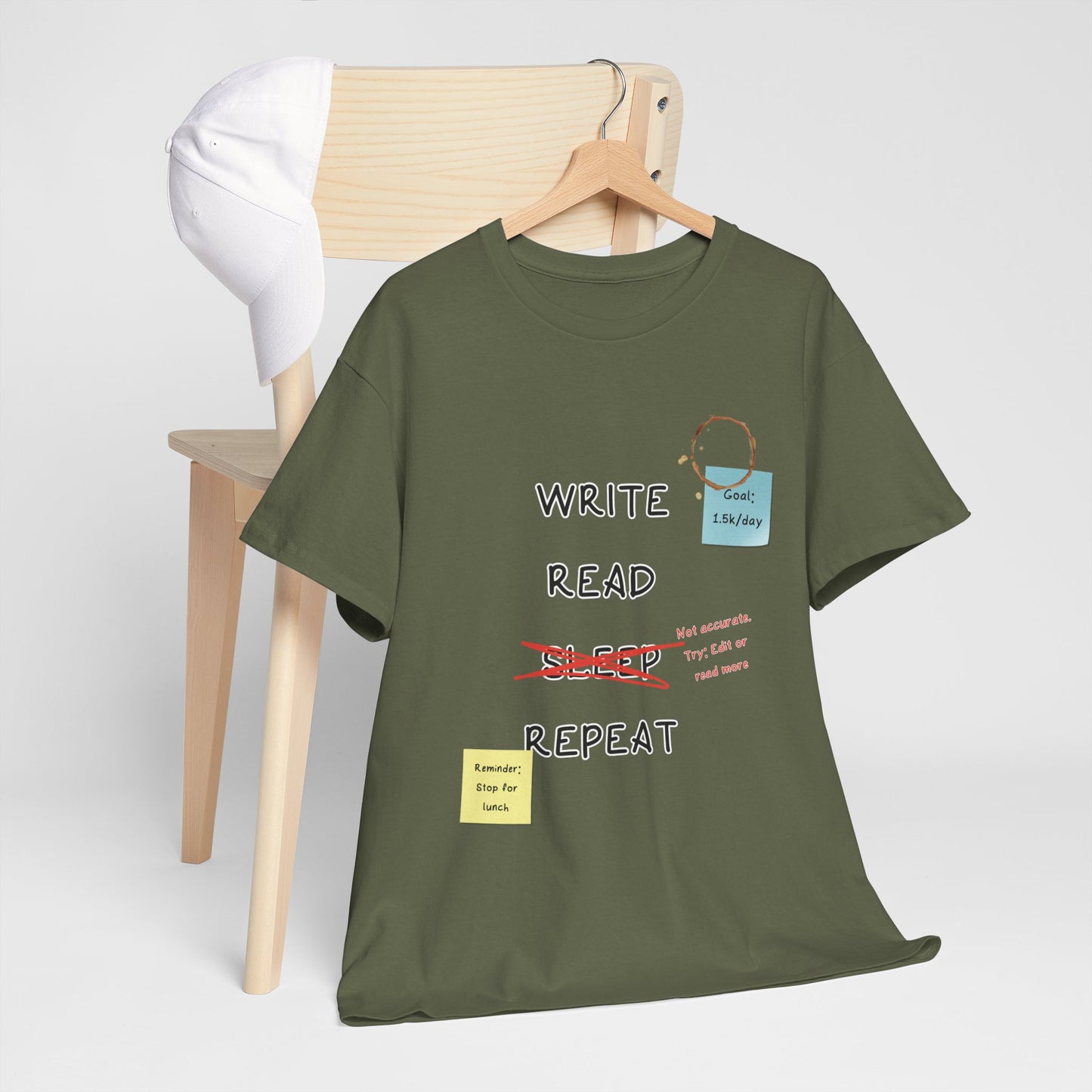 Write, Read, Sleep, Repeat Tee - Perfect for Book Lovers, Creative Minds, and Gift for Writers, Read Addicts, and Educators