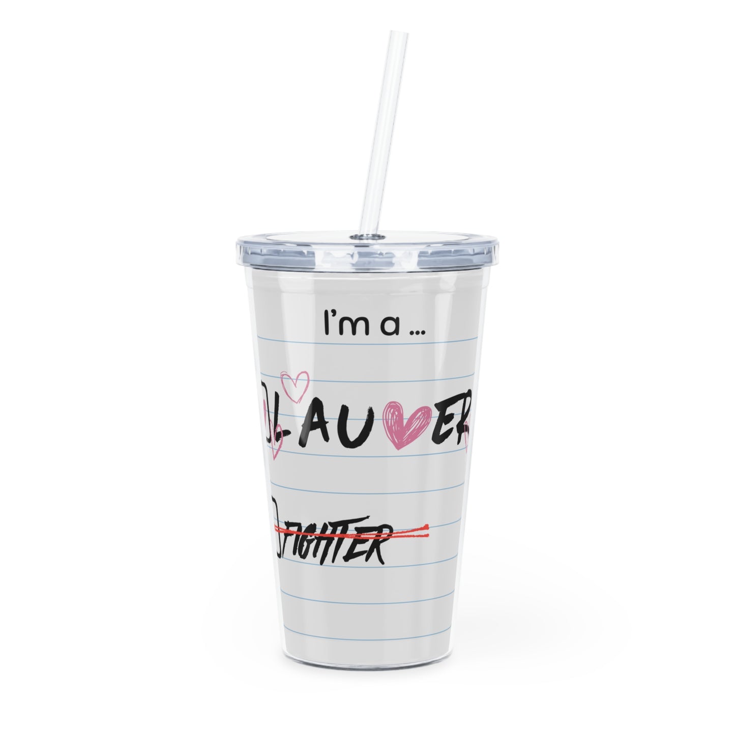 Laufey Fan Plastic Tumbler with Straw — Music-Inspired Acrylic Travel Cup