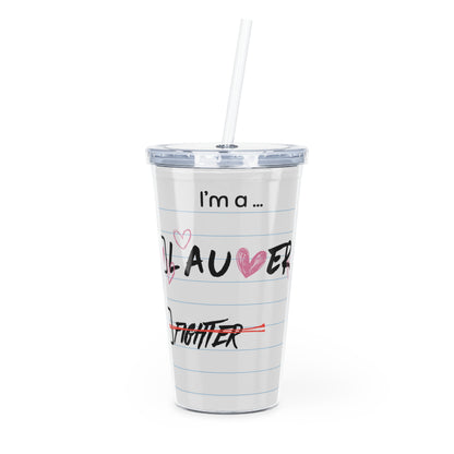 Laufey Fan Plastic Tumbler with Straw — Music-Inspired Acrylic Travel Cup