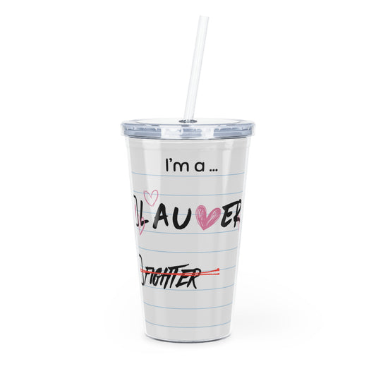 Laufey Fan Plastic Tumbler with Straw — Music-Inspired Acrylic Travel Cup