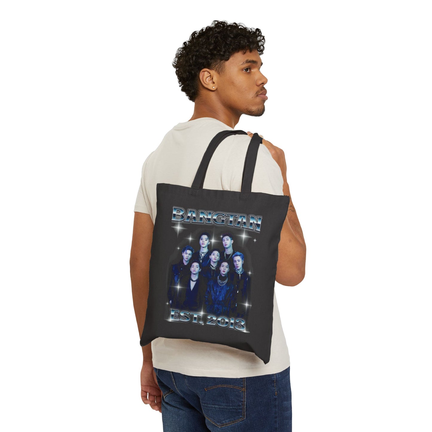 BTS Vintage Portrait Graphic Canvas Tote