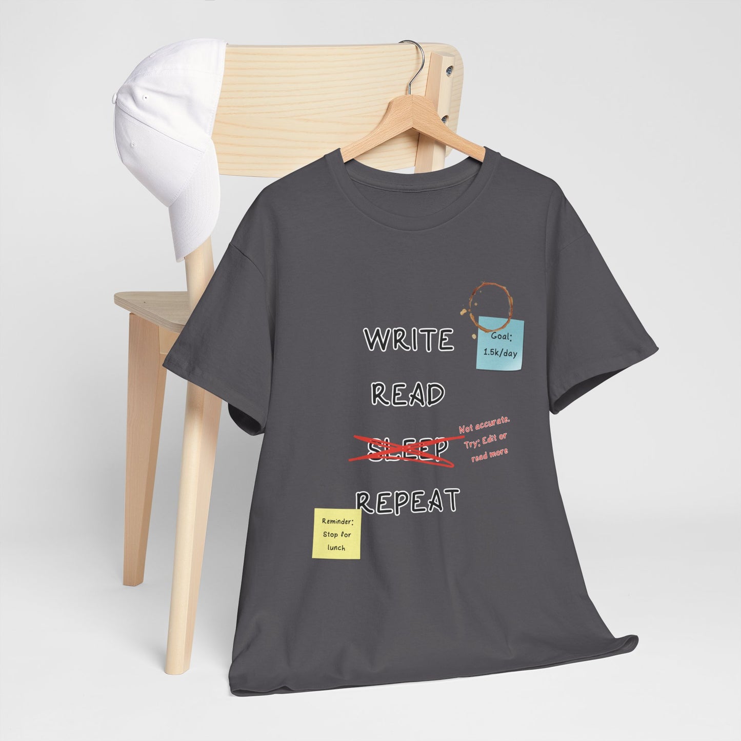 Write, Read, Sleep, Repeat Tee - Perfect for Book Lovers, Creative Minds, and Gift for Writers, Read Addicts, and Educators