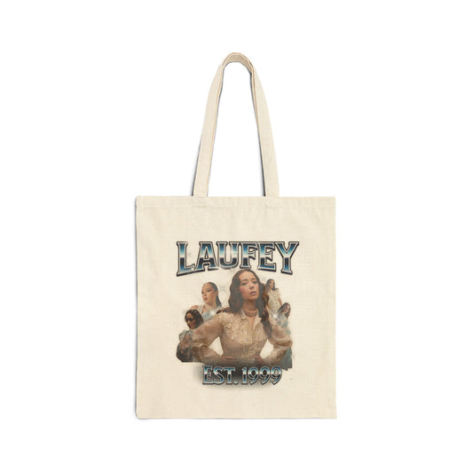 'Laufey' Vintage Portrait Graphic Canvas Tote for Laufey Fans