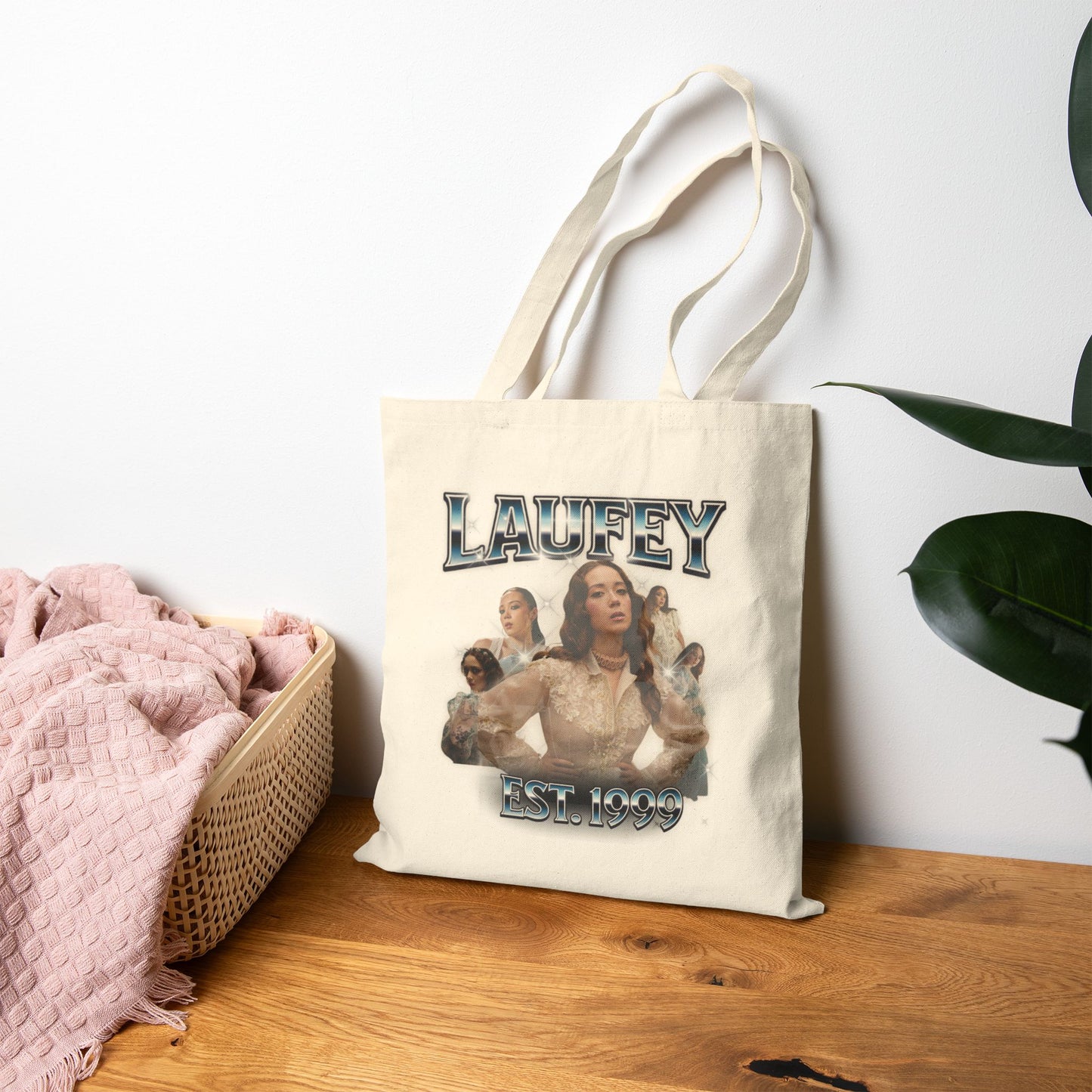 'Laufey' Vintage Portrait Graphic Canvas Tote for Laufey Fans