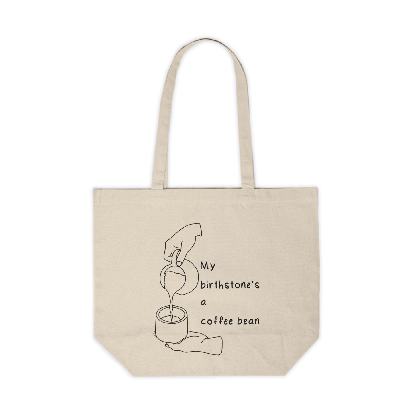 Tote Bag Coffee Bean Birthstone Design