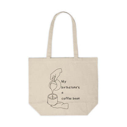 Tote Bag Coffee Bean Birthstone Design