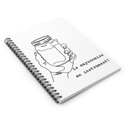 Patrick Star "Is mayonnaise an instrument?" Quote Spiral Notebook
