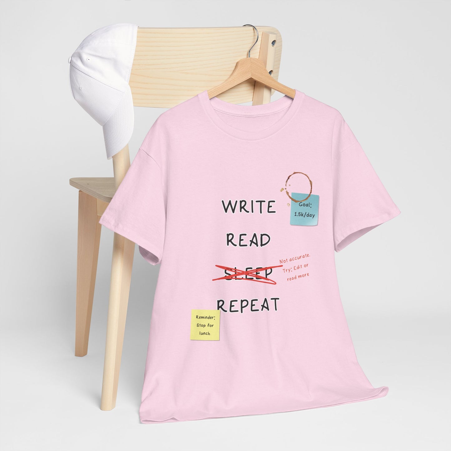 Write, Read, Sleep, Repeat Tee - Perfect for Book Lovers, Creative Minds, and Gift for Writers, Read Addicts, and Educators