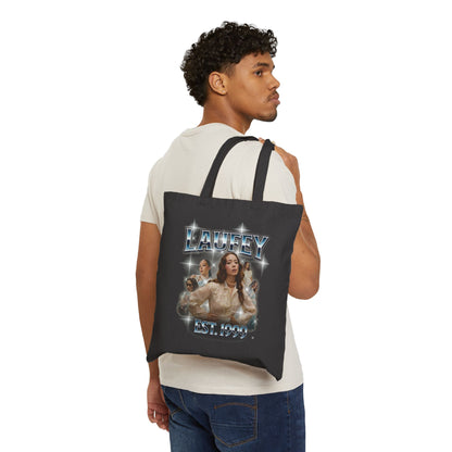 'Laufey' Vintage Portrait Graphic Canvas Tote for Laufey Fans